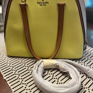 Kate Spade Yellow and Brown Satchel Bag
